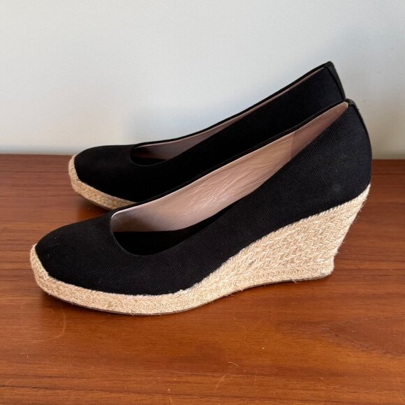 J. Crew Canvas Espadrille Wedges size 9.5 - Picture 3 of 4